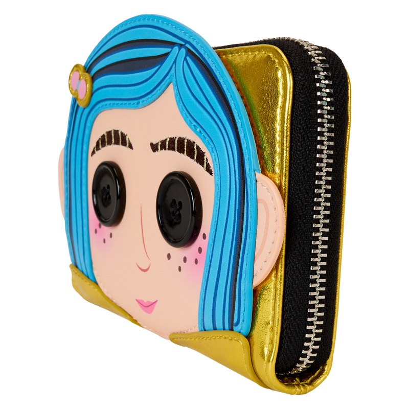 Coraline 15th Anniversary Laika Doll Metallic Cosplay Zip Around Wallet