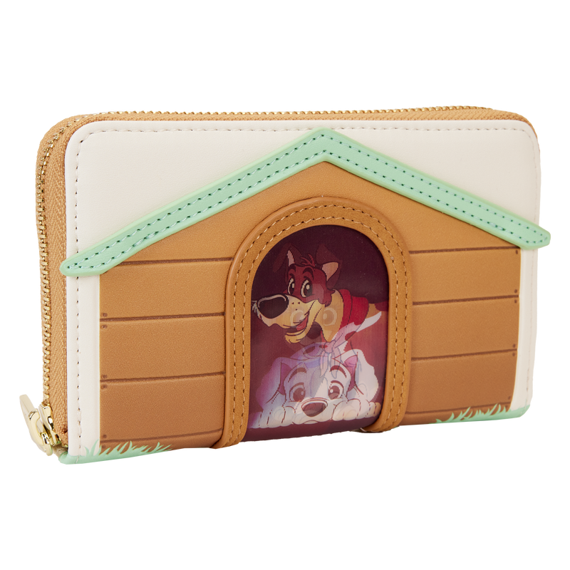 I Heart Disney Dogs Doghouse Triple Lenticular Zip Around Wallet