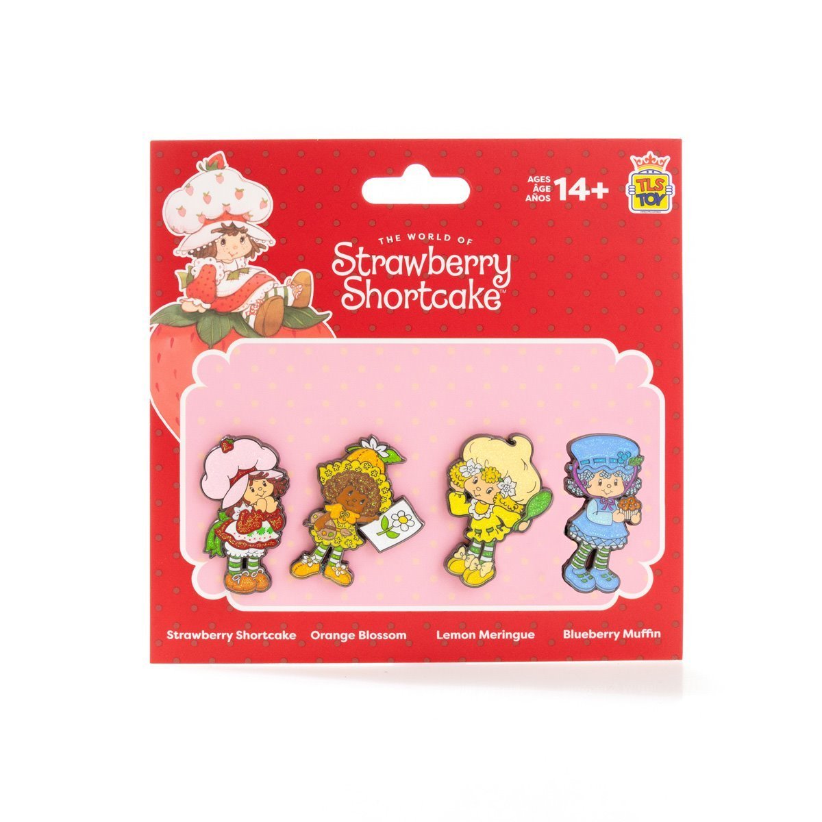 Strawberry Shortcake Glitter Metal Pin 4-Pack - SDCC 2024 Exclusive