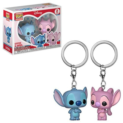 Lilo & Stitch Angel and Stitch Funko Pocket Pop! Key Chain 2-Pack (PRE-ORDER - DEC 2024)