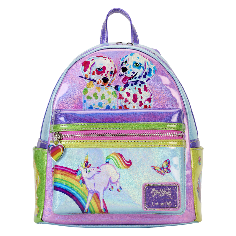 Lisa Frank Holographic Glitter Color Block Mini Backpack