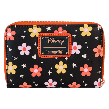 Mickey & Minnie Floral Ghost Glow Zip Around Wallet