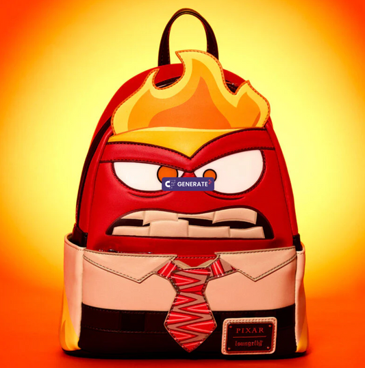 Inside Out Anger Cosplay Light Up Glow In The Dark Mini Backpack