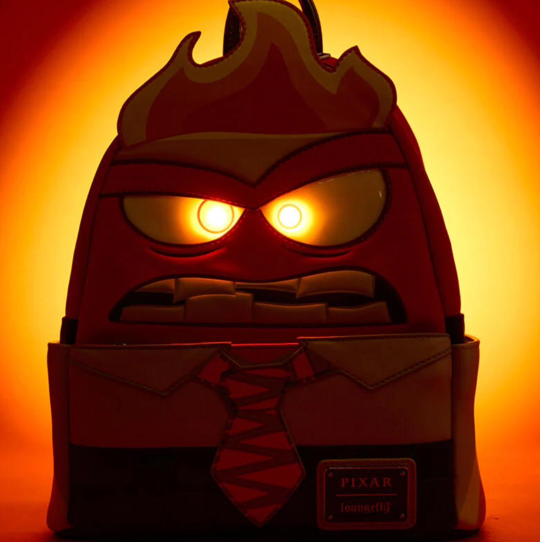 Inside Out Anger Cosplay Light Up Glow In The Dark Mini Backpack