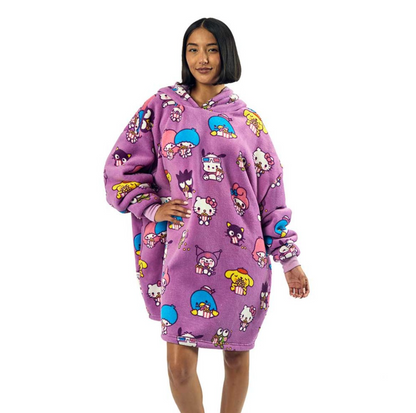 Hello Kitty & Friends Character Toss Hoodie Blanket (PRE-ORDER)