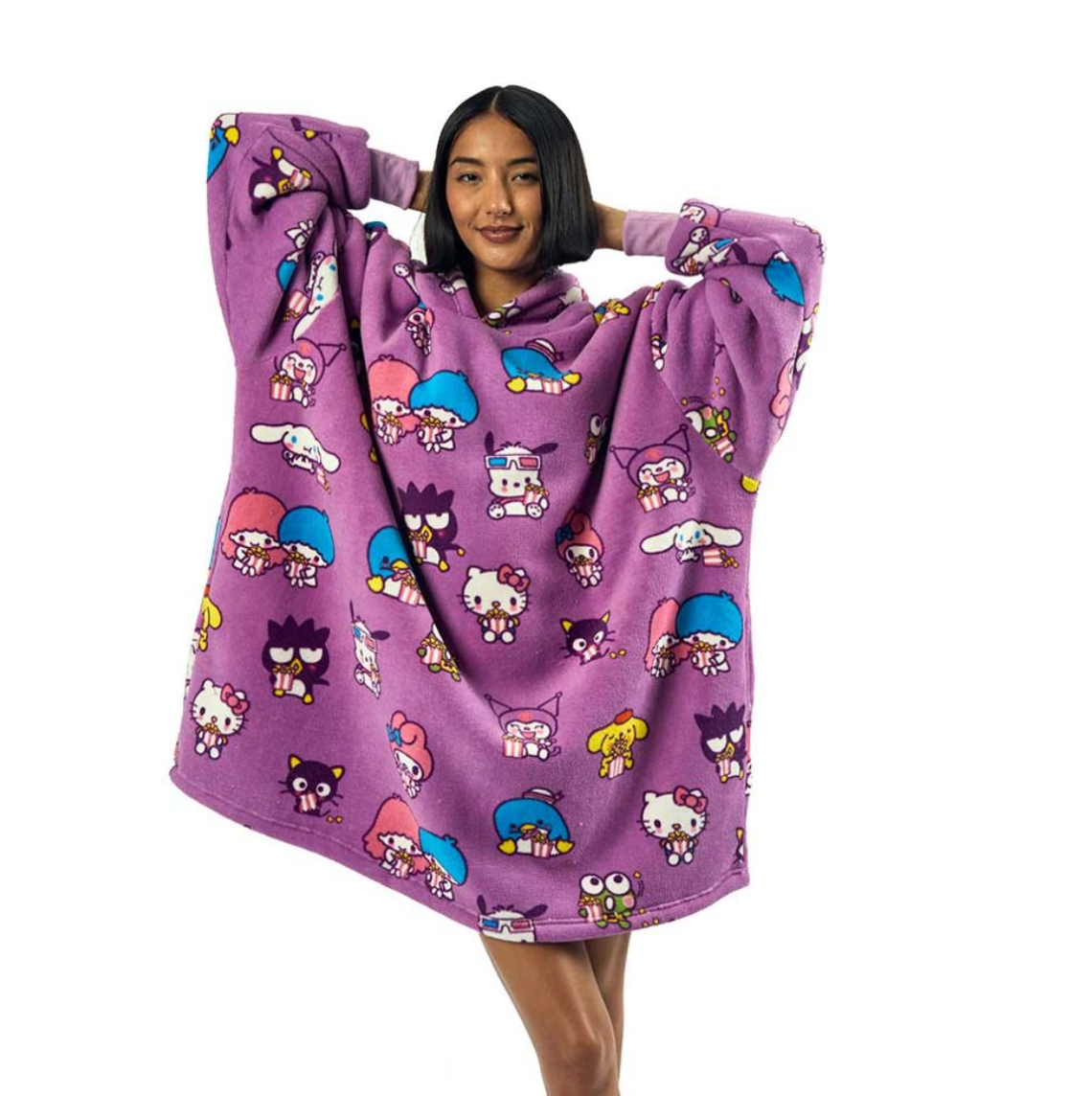 Hello Kitty & Friends Character Toss Hoodie Blanket (PRE-ORDER)