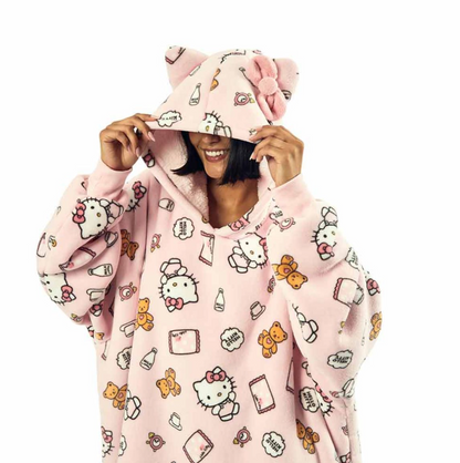 Hello Kitty Sleepy Time 3D Hoodie Blanket (PRE-ORDER)