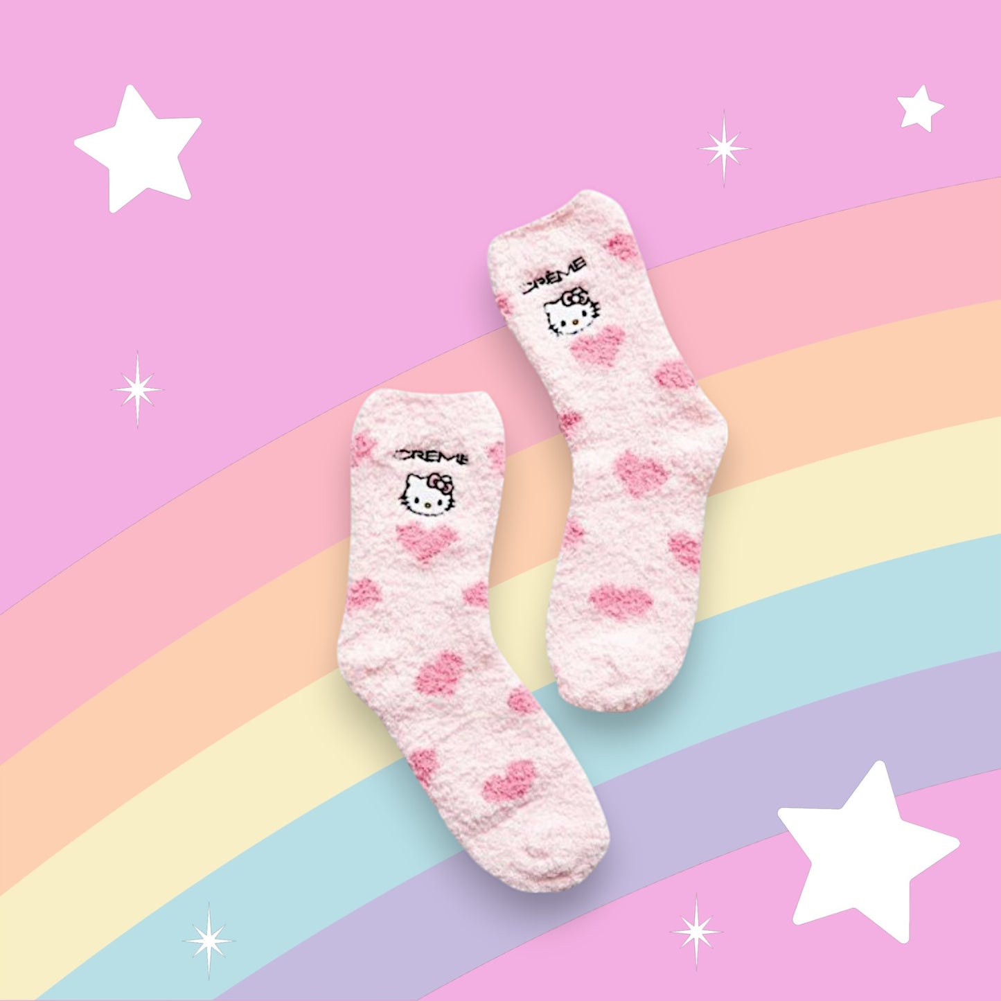 Hello Kitty Sweet Heart Sole Soft Infused Cozy Socks - (PRE-ORDER)