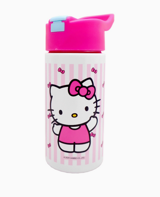 Hello Kitty 14oz Stainless Steel Water Bottle with Straw - (PRE-ORDER)