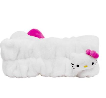 Hello Kitty Plush Spa Headband with Hot Pink Signature Bow - (PRE-ORDER)