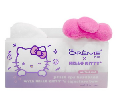 Hello Kitty Plush Spa Headband with Hot Pink Signature Bow - (PRE-ORDER)