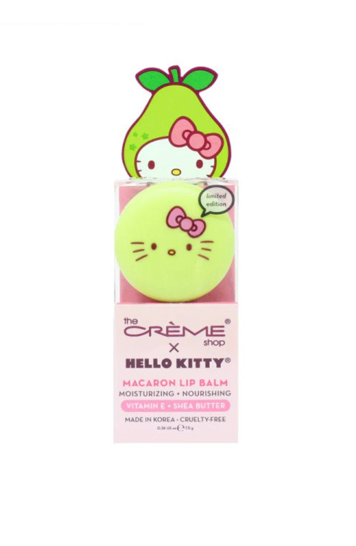 Hello Kitty x The Creme Shop Macaron Lip Balm Juicy Pear Flavored - (PRE-ORDER)