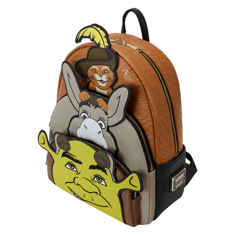 Shrek, Donkey, & Puss in Boots Trio Triple Pocket Mini Backpack