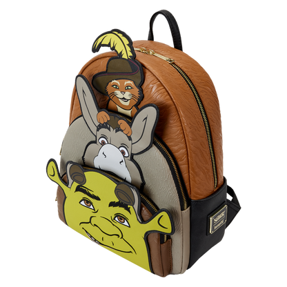 Shrek, Donkey, & Puss in Boots Trio Triple Pocket Mini Backpack