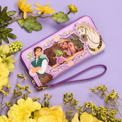 Tangled Rapunzel Princess Series Lenticular Zip Around Wristlet Wallet