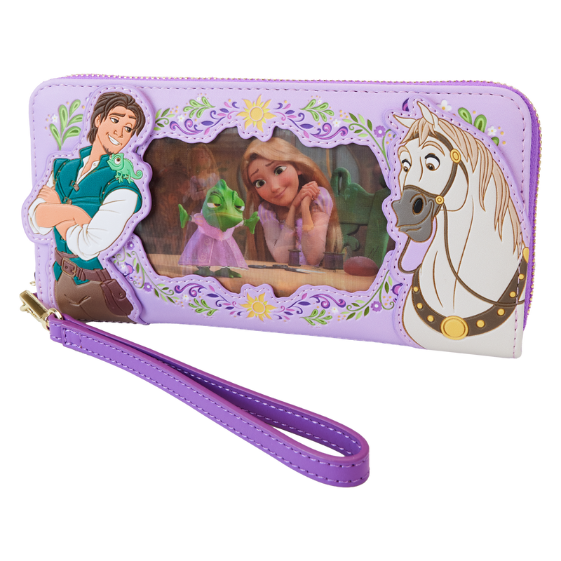 Tangled Rapunzel Princess Series Lenticular Zip Around Wristlet Wallet