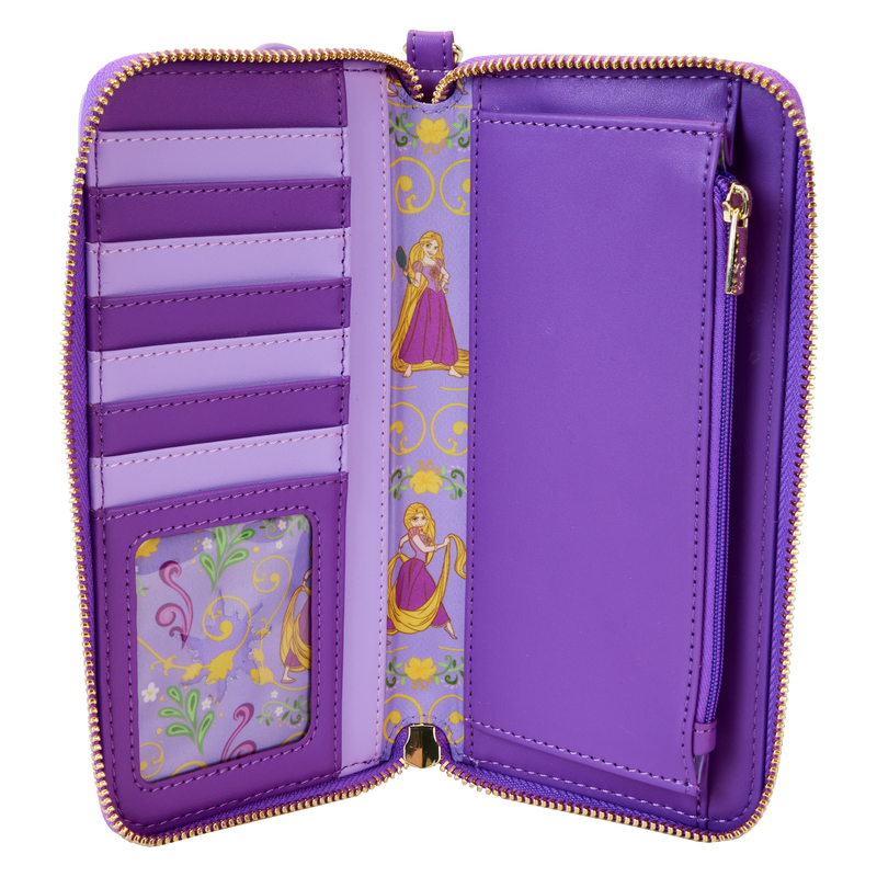 Tangled Rapunzel Princess Series Lenticular Zip Around Wristlet Wallet