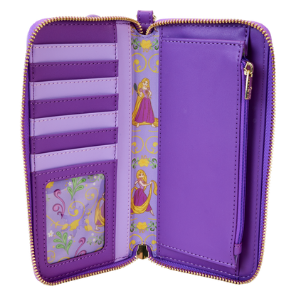 Tangled Rapunzel Princess Series Lenticular Zip Around Wristlet Wallet