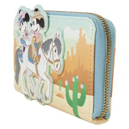 Western Mickey & Minnie Zip Around Wallet