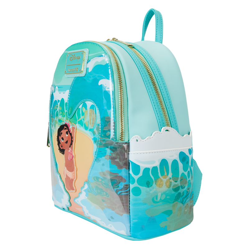 Young Moana Ocean Waves Glow Mini Backpack