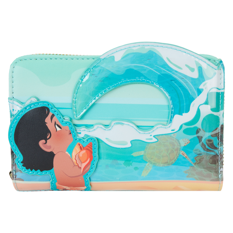 Young Moana Ocean Waves Zip Around Wallet