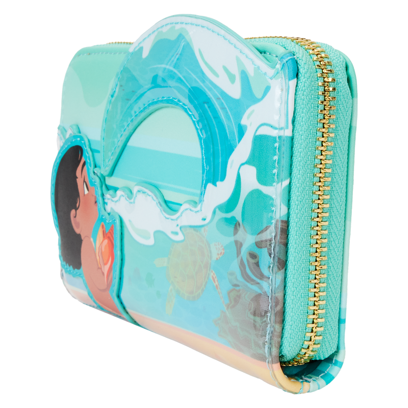 Young Moana Ocean Waves Zip Around Wallet