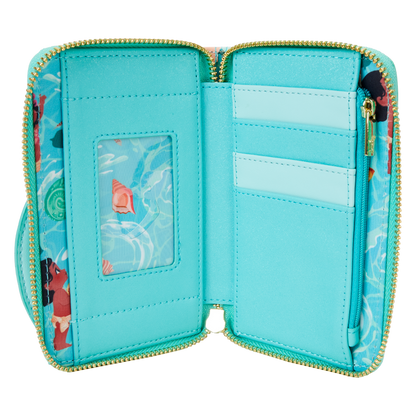 Young Moana Ocean Waves Zip Around Wallet